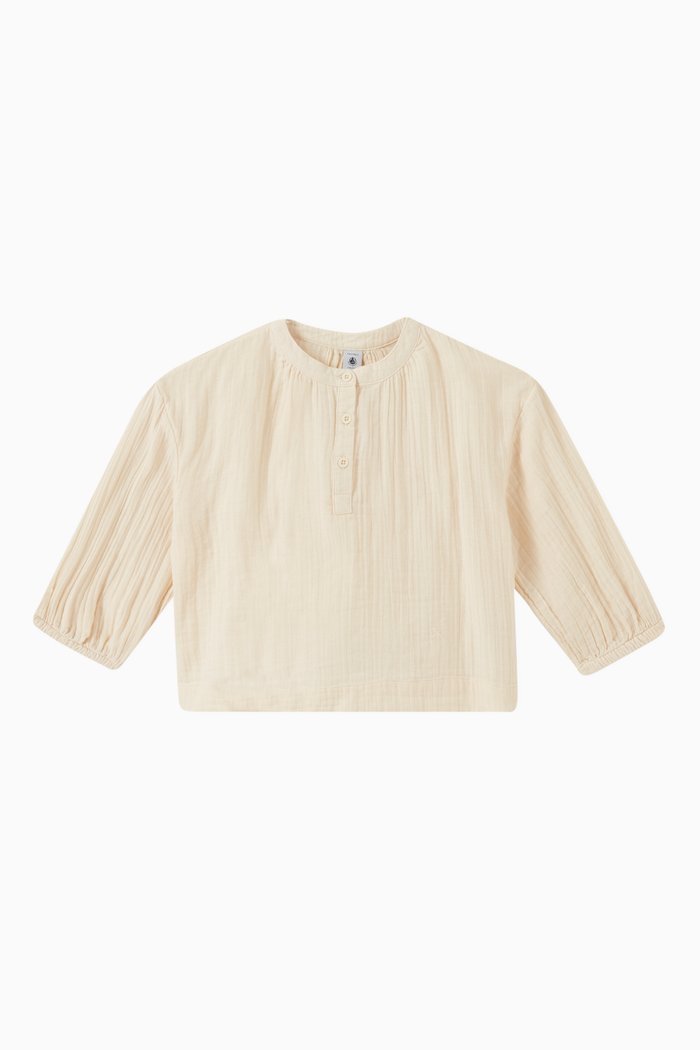 

Plain Blouse in Organic Cotton, Neutral