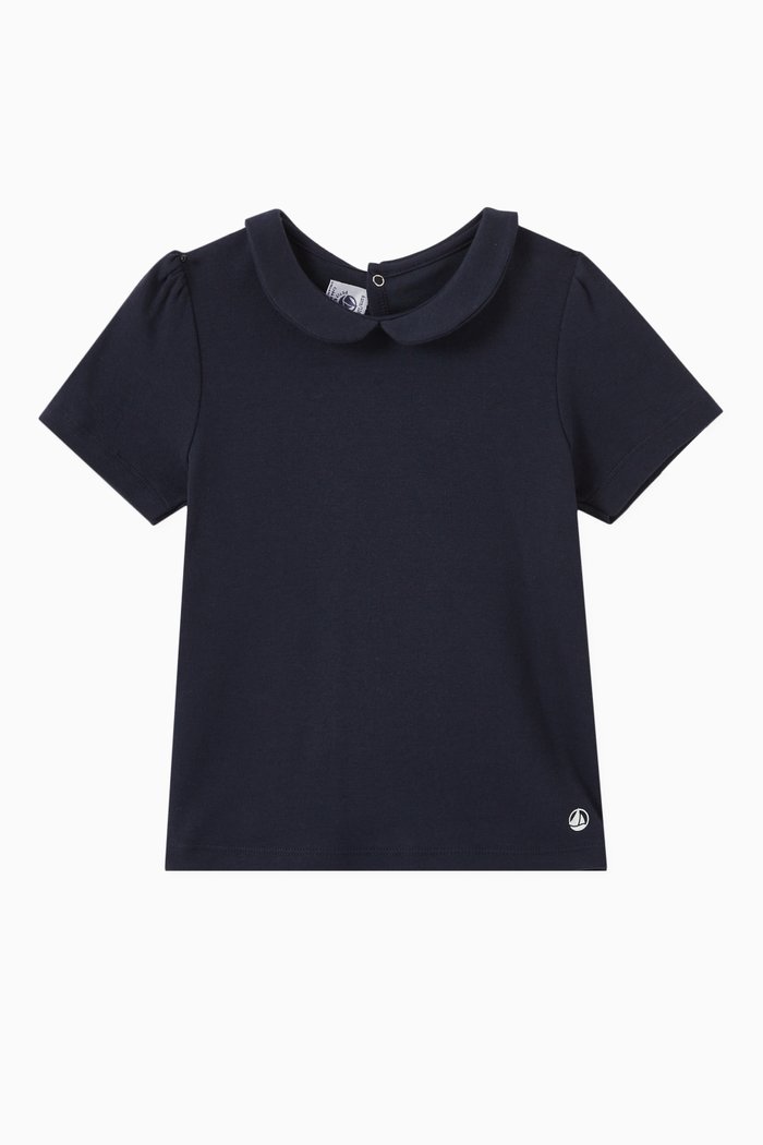 

Logo Detail T-shirt in Organic Cotton, Blue