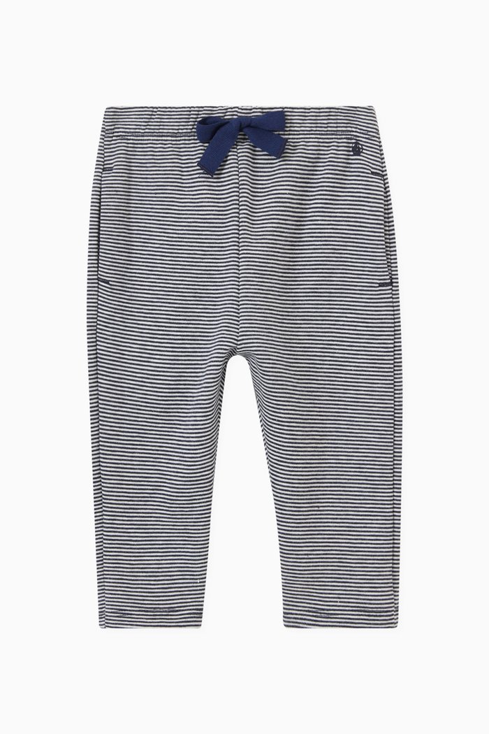 

Striped Sweatpants in Cotton, Blue