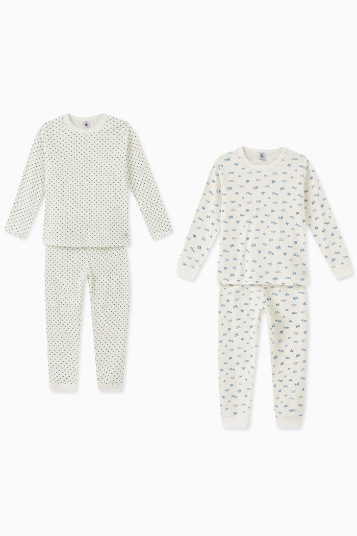 

Pyjamas in Cotton, Set of Two, White
