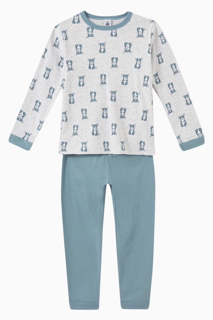

Dog-print Pyjama Set in Cotton, Blue