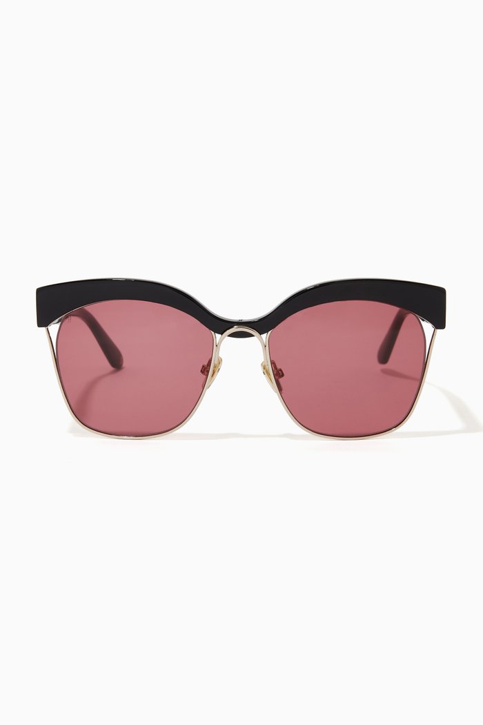 The Phoenix Sunglasses in Acetate & Metal, Pink