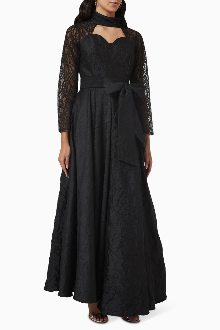 

Cut-out Maxi Dress, Black