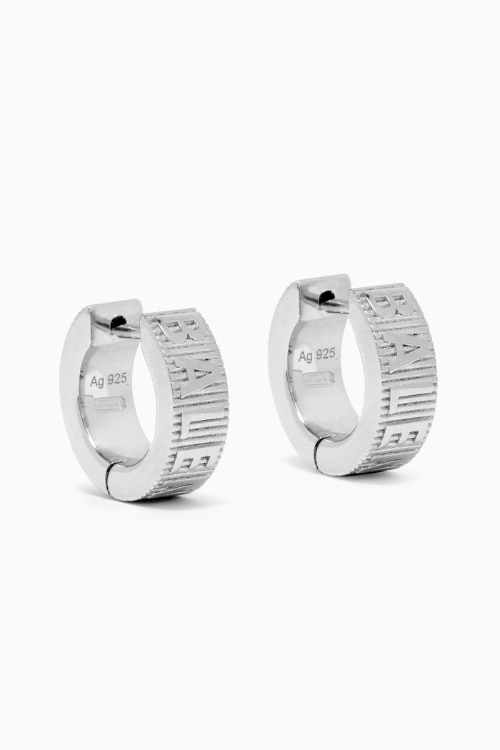Force Striped Earrings in Sterling Silver