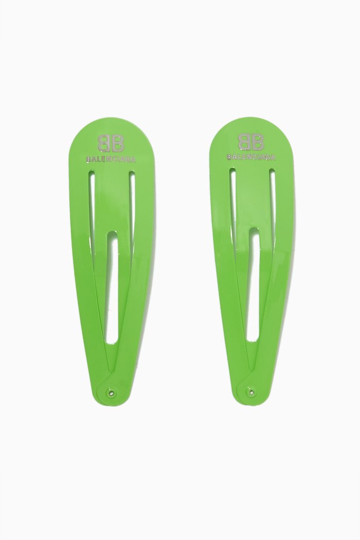 

XXL Clips in Shiny Steel, Set of 2, Green