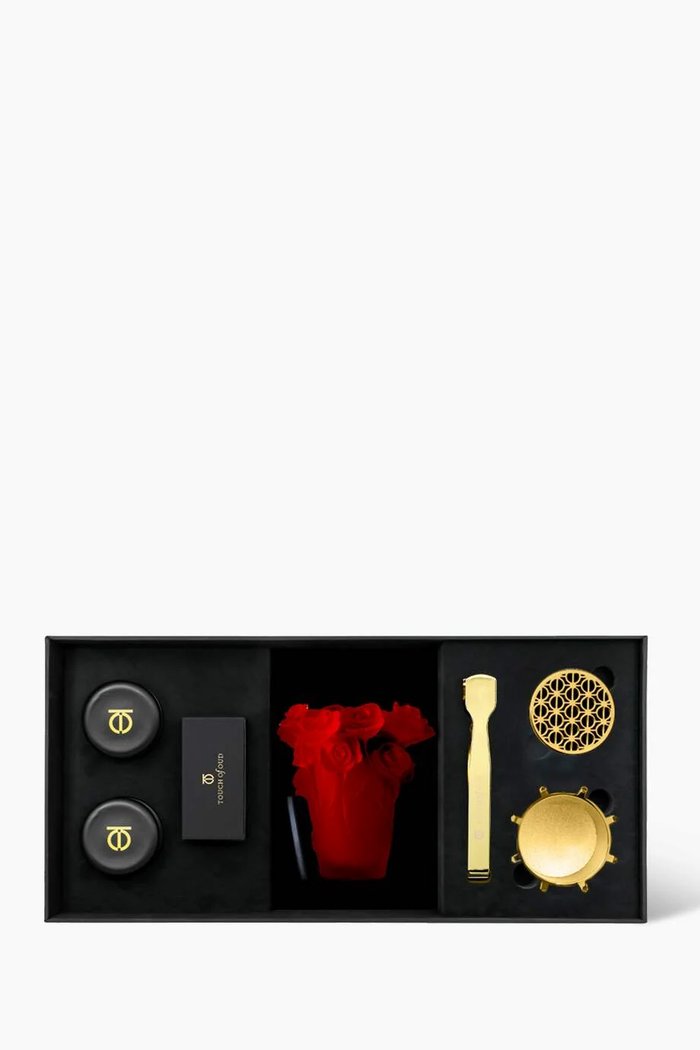 

Red Flower Burner Gift Set, Multicolour