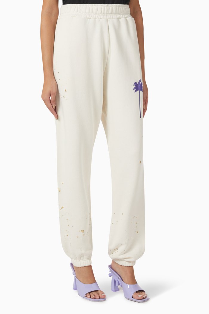 

Palm Tree Sweatpants in Fleece, Neutral