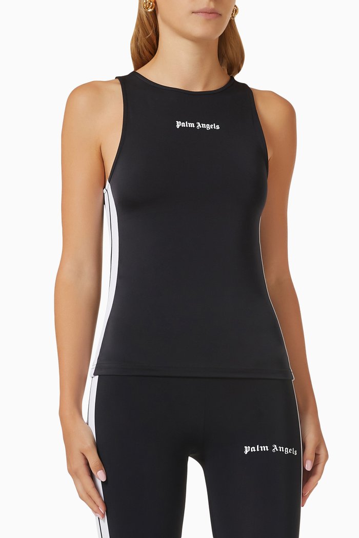 

Track Tank Top in Technical Fabric, Black
