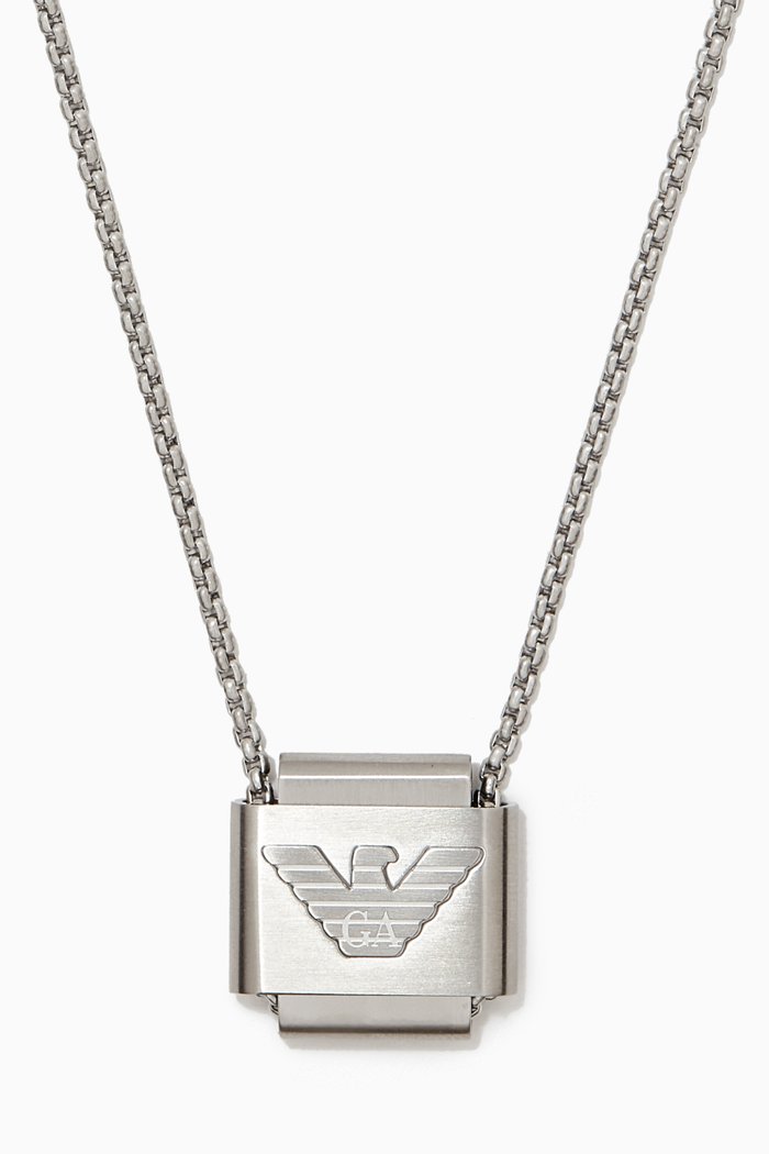 

Eagle Logo Necklace in Stainless Steel, Silver