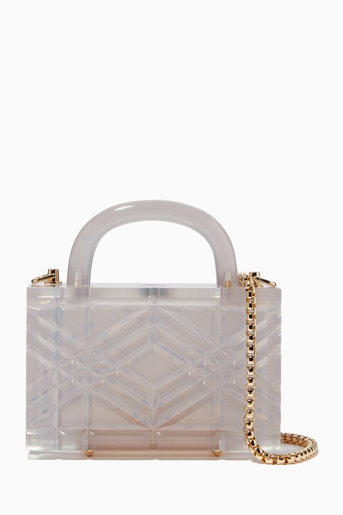 

Small Adele Crossbody Bag in Acrylic, Grey