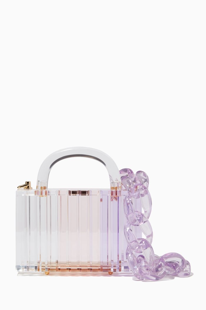 

Small Yara Ombré Shoulder Bag in Acrylic, Purple