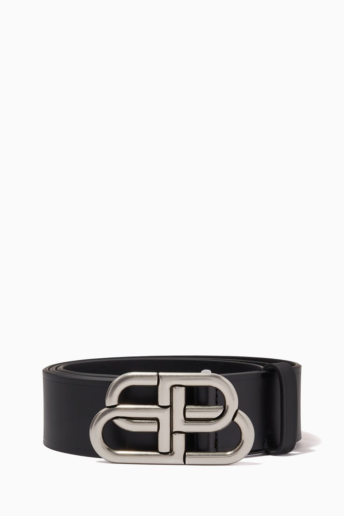 

BB Reversible Belt in Shiny Box Calfskin, Black