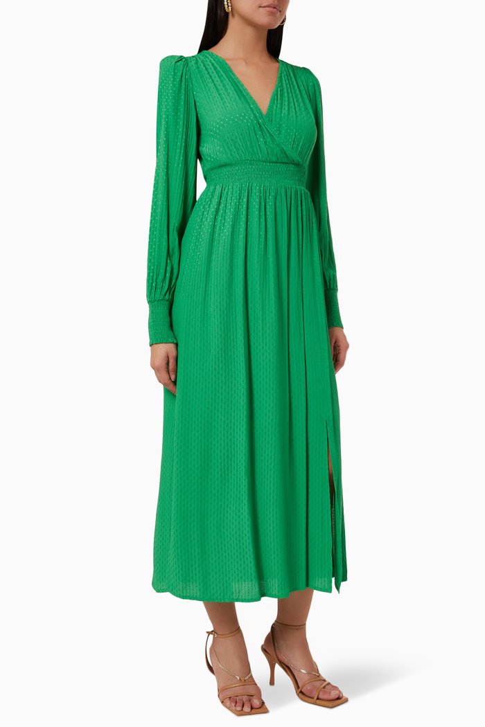 

Yasdrea V-neck Midi Dress in Ecovero™, Green