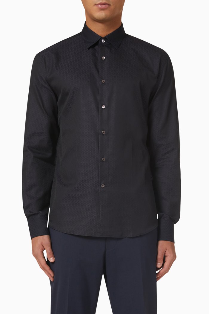 

Sporty Shirt in Cotton, Black