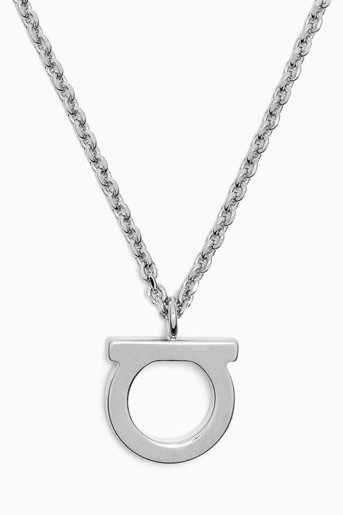 

Gancini Pendant Necklace, Silver