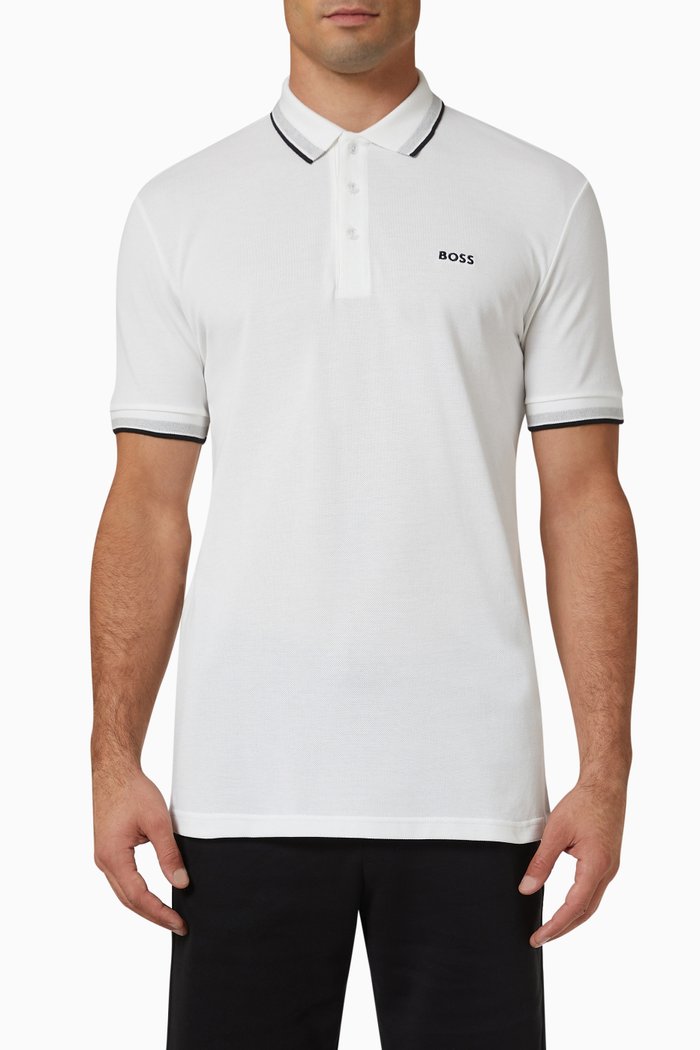 

Polo Shirt in Organic Cotton Pique, White