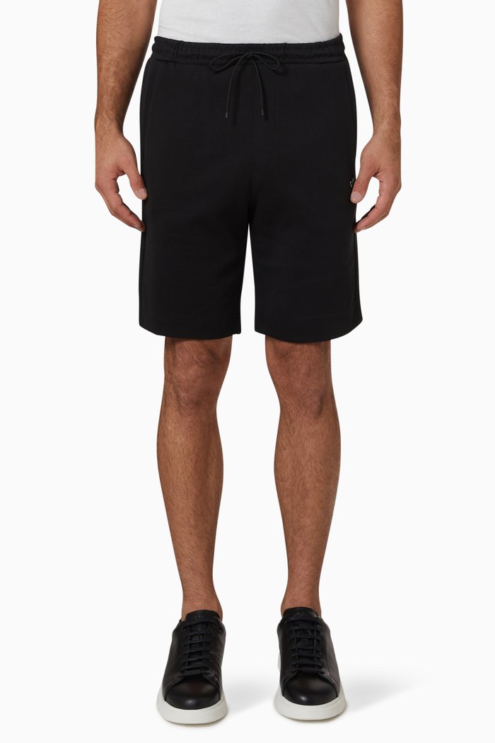 

Curved Logo Shorts in Cotton, Black