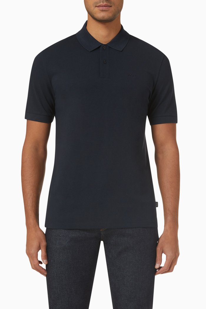 

Polo Shirt in Organic Cotton, Blue