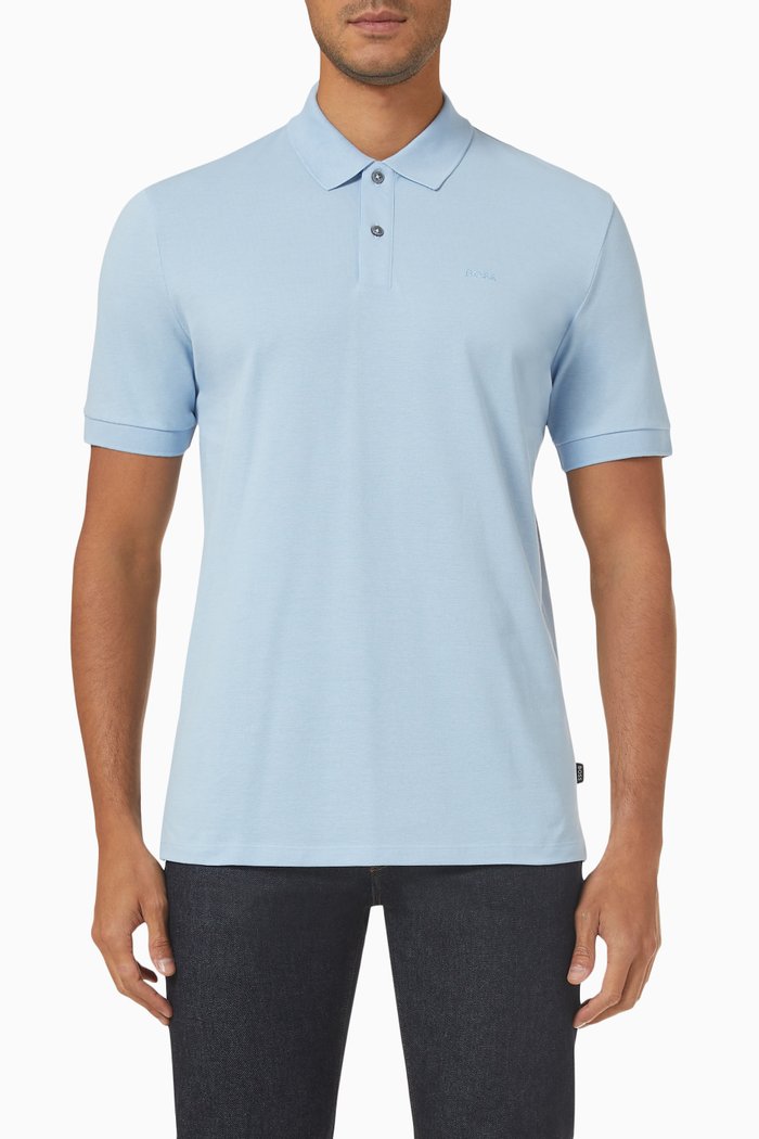 

Polo Shirt in Organic Cotton, Blue