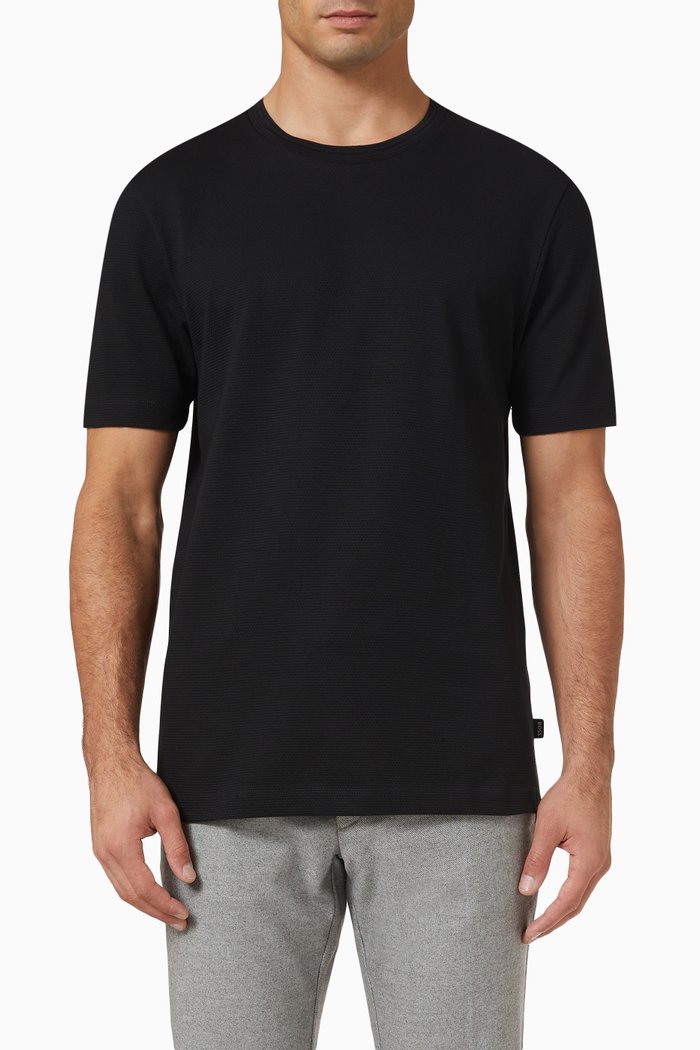 

Tiburt T-shirt in Cotton Blend, Black