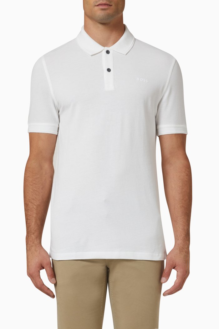 

Polo Shirt in Cotton Pique, White