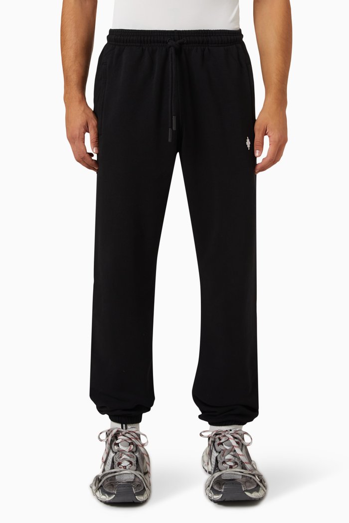Cross Sweatpants in Cotton Jersey, Black