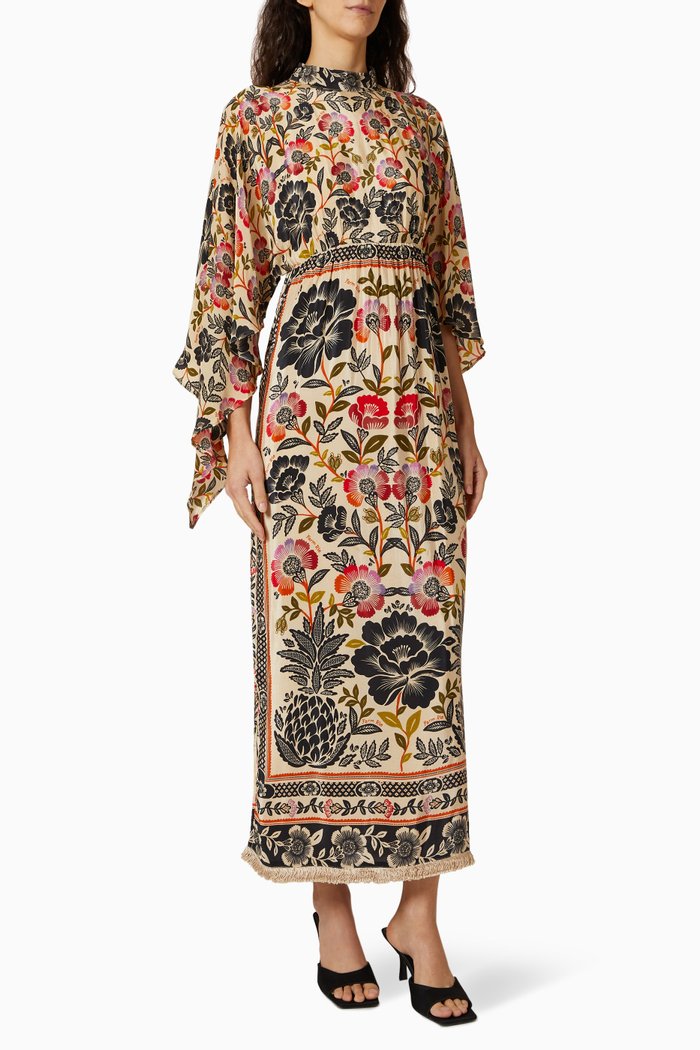 

Romantic Garden Maxi Dress, Neutral