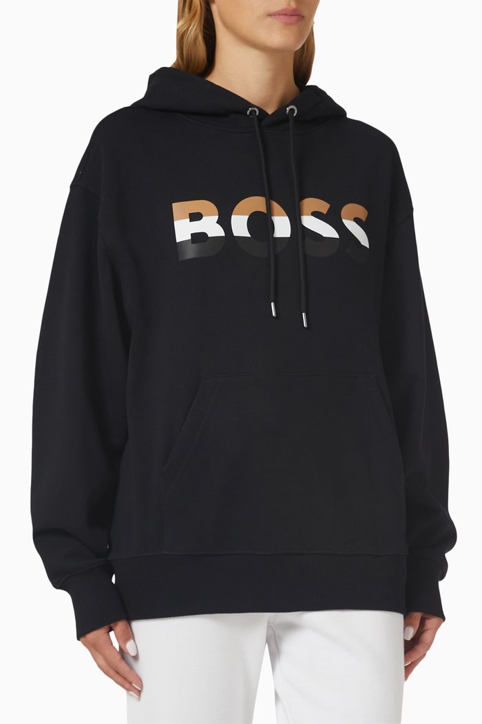 

Econy2 Logo Hoodie in Cotton, Black