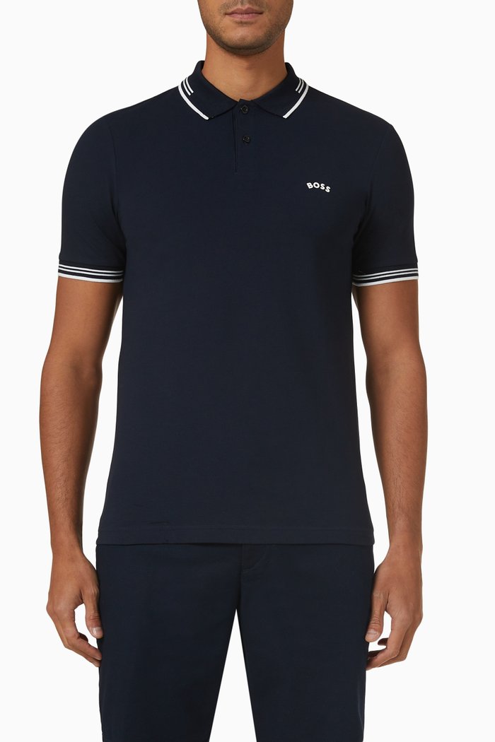 

Polo Shirt in Cotton, Blue