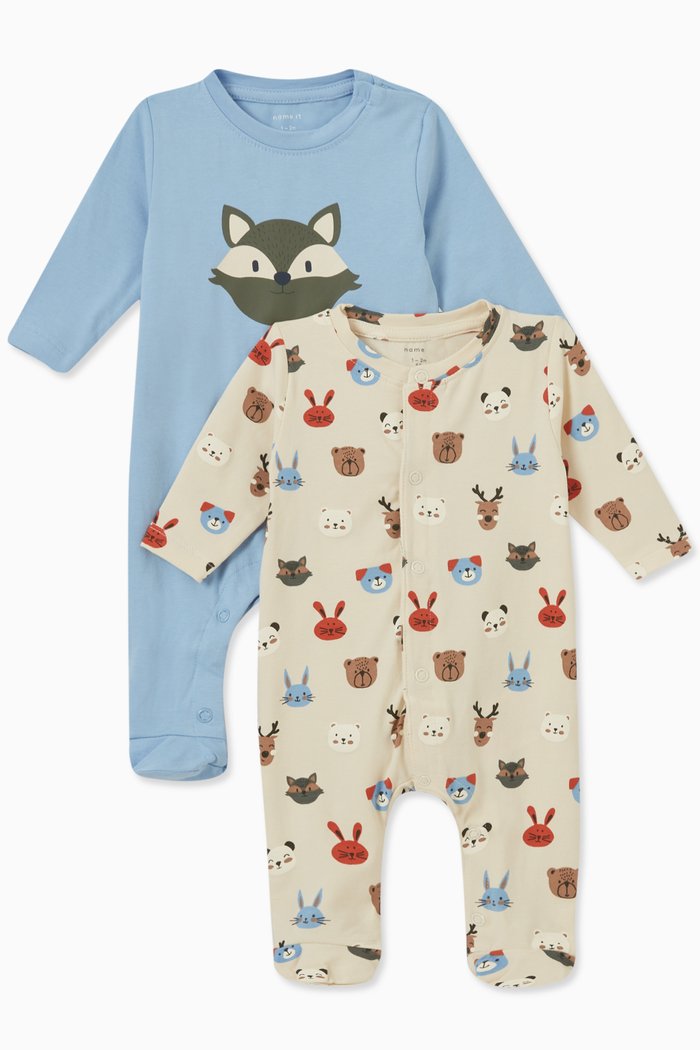 

Animal Print Pyjamas, Set of Two, Blue