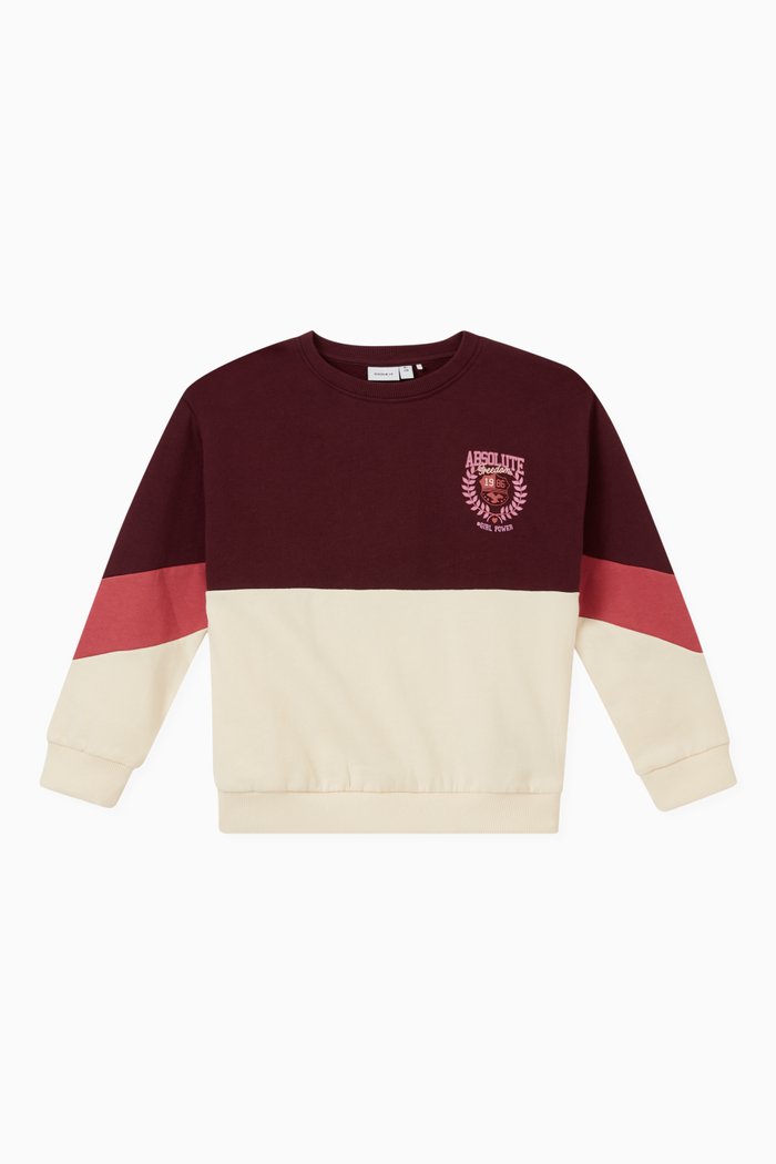 

Boxy Sweatshirt in Organic Cotton, Purple