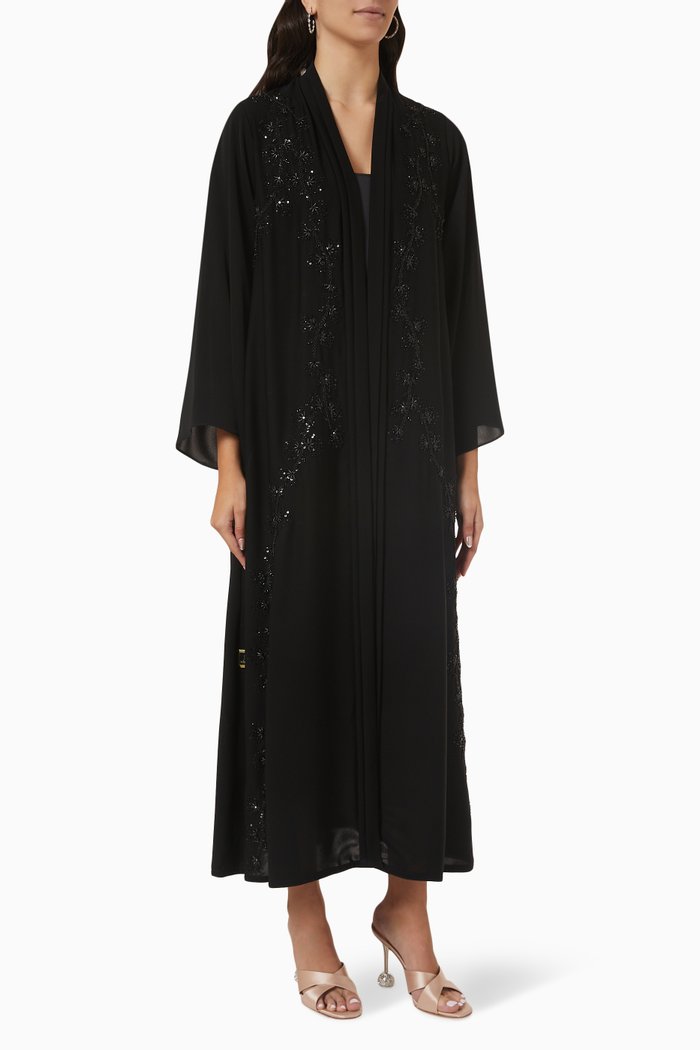 

Embellished Abaya, Black