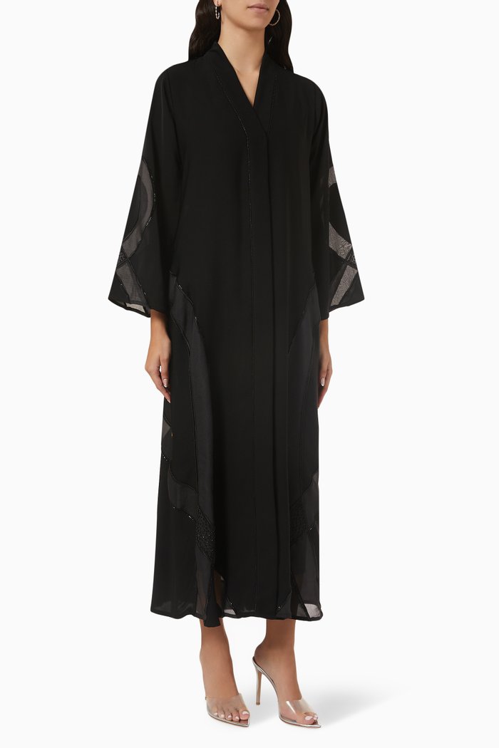 

Embellished Abaya, Black