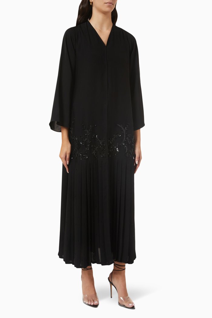 

Beaded Abaya, Black