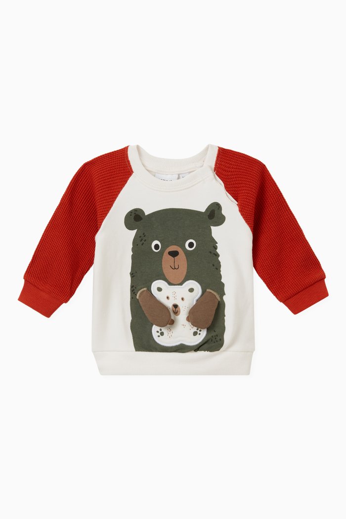 

Noel Teddy Sweatshirt in Cotton, Red