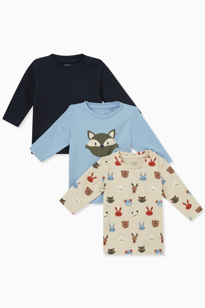 

Sweatshirts in Organic Cotton, Set of Three, Blue