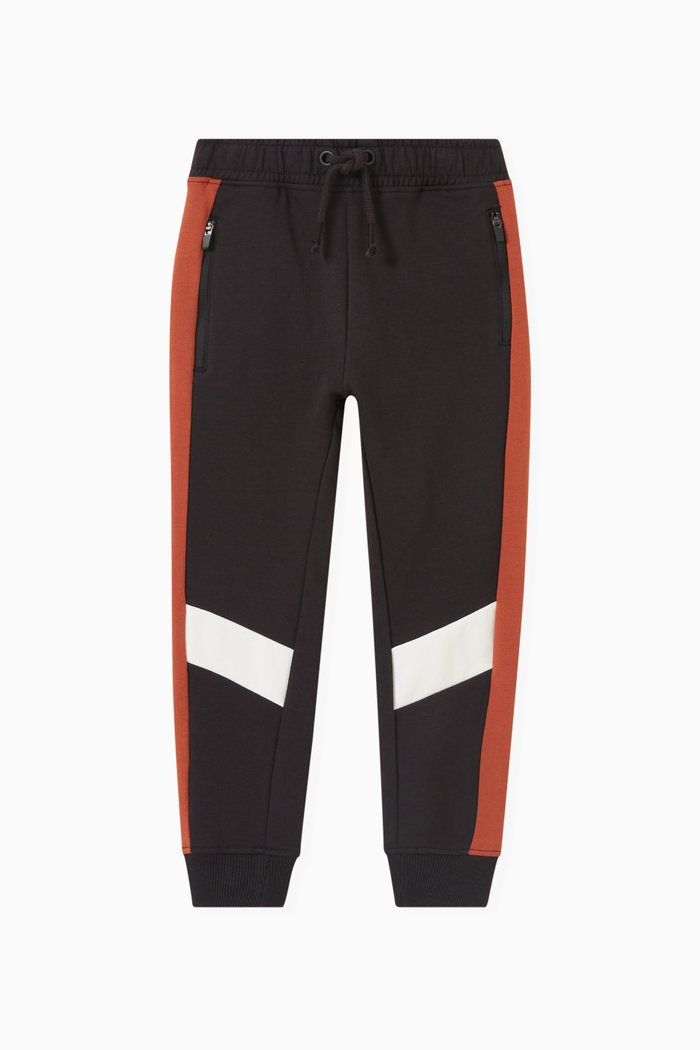 

Stripe Printed Sweatpants in Organic Cotton, Brown