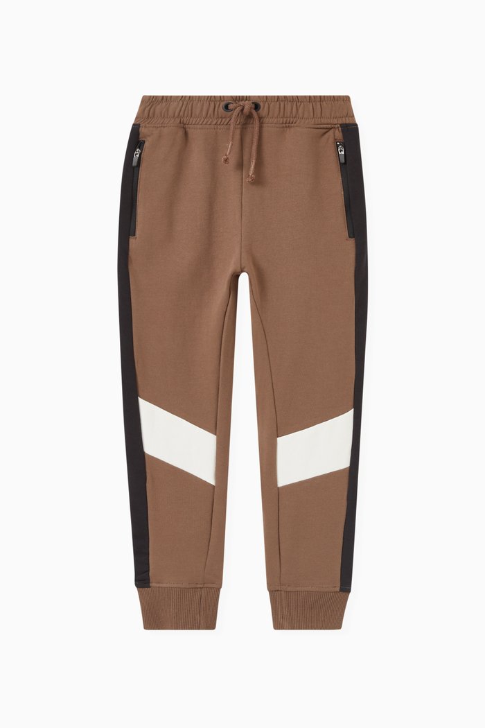 

Stripe Printed Sweatpants in Organic Cotton, Grey