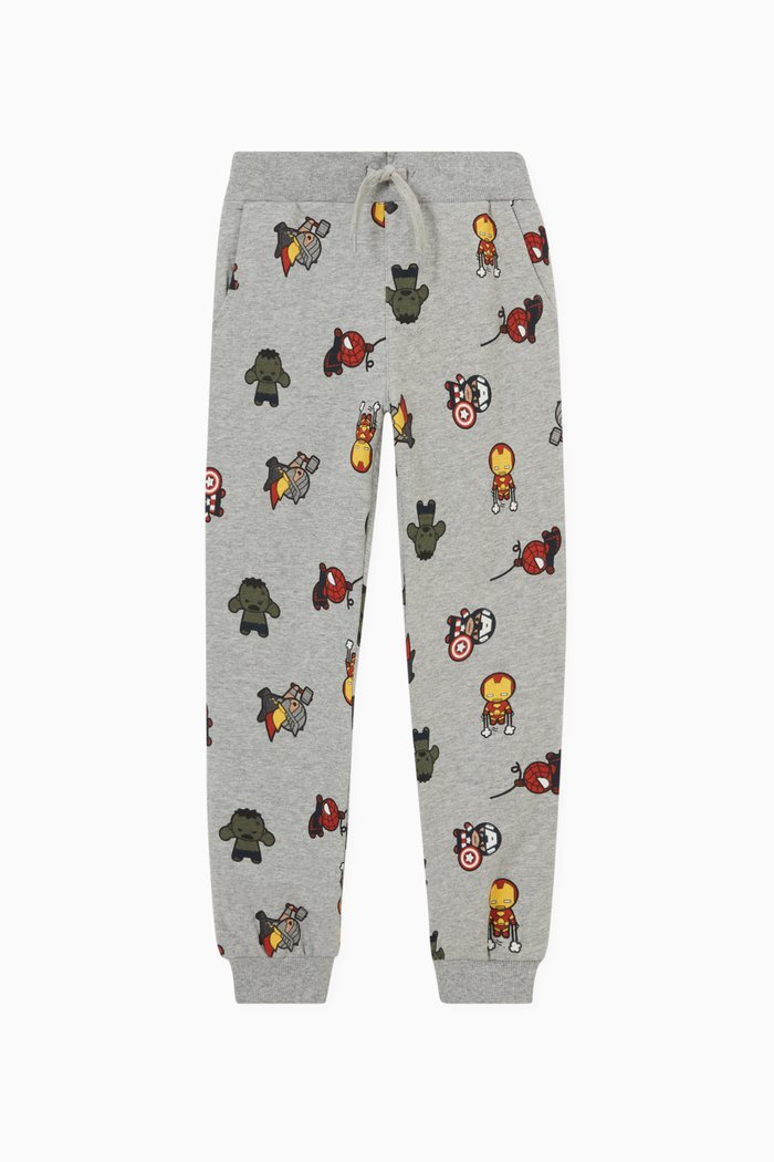 

Marvel Print Sweatpants in Cotton, Grey