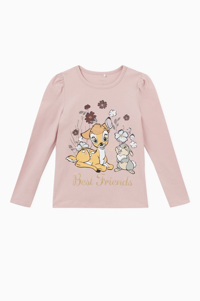 

Bambi Print T-shirt in Cotton, Purple