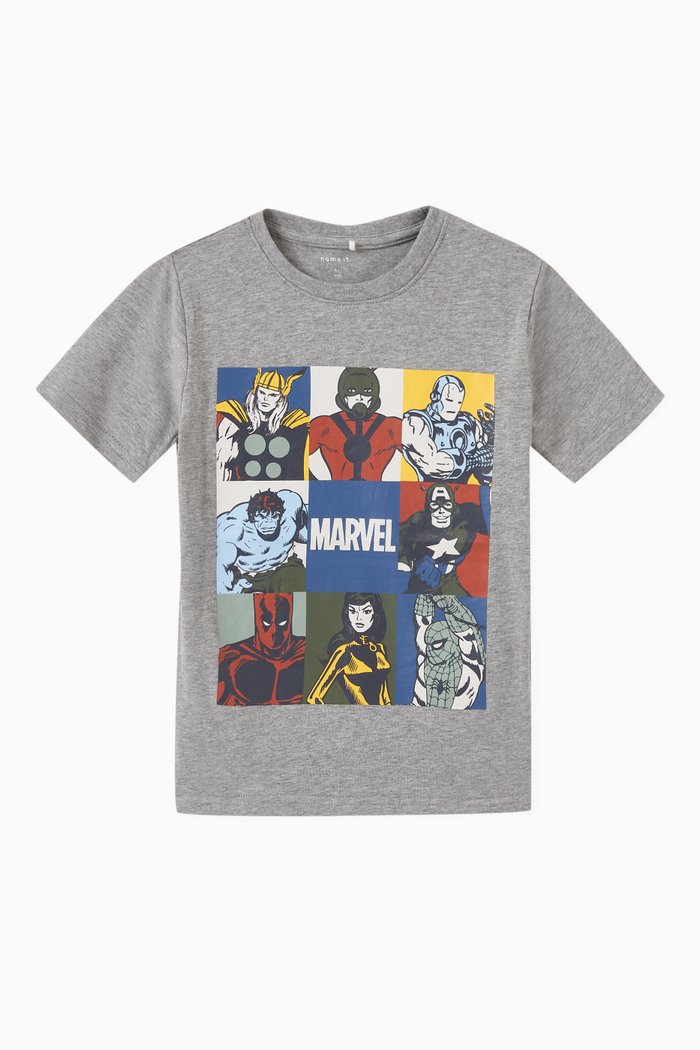 

Marvel-print T-shirt in Cotton-jersey, Grey