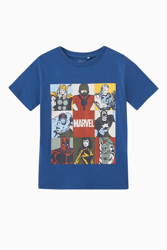 

Marvel-print T-shirt in Cotton-jersey, Blue