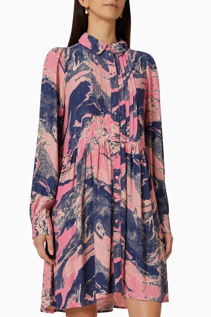 

Yasglace Pleated Shirt Dress in Ecovero™, Pink