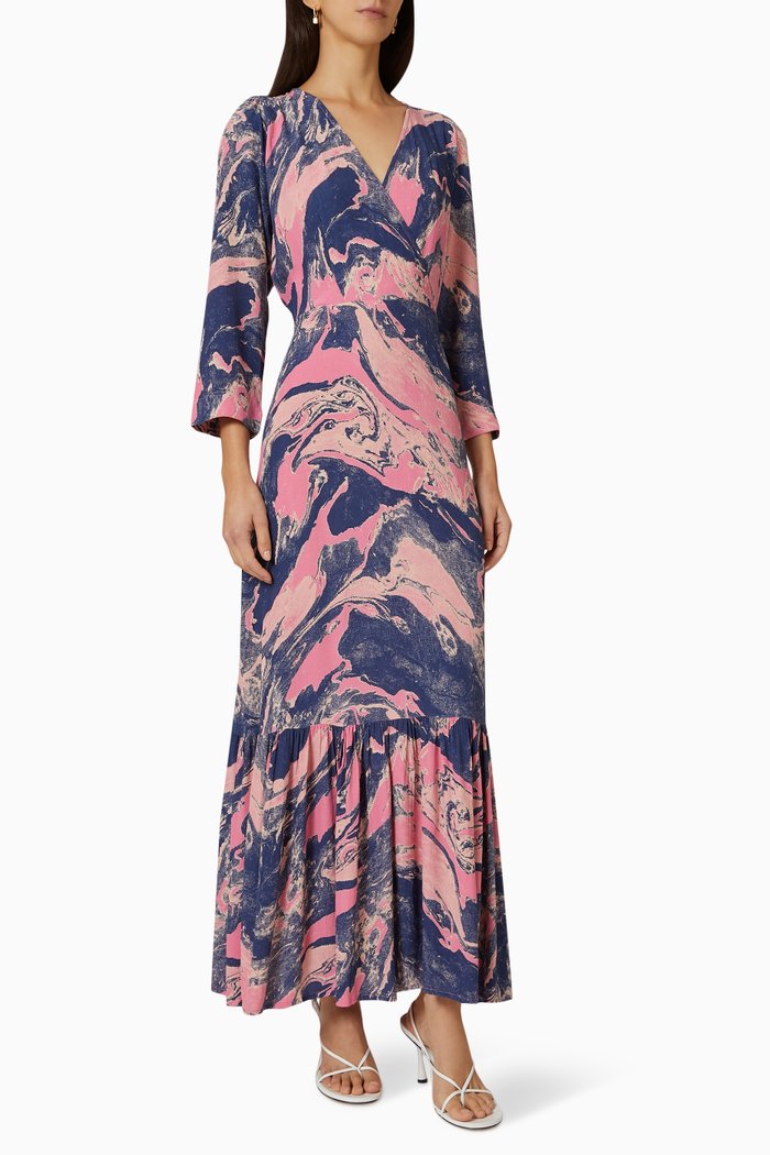 

Yasglace Printed Maxi Dress in Ecovero™, Pink