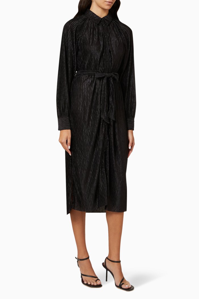 

Yasomira Shirt Dress in Recycled Polyester, Black