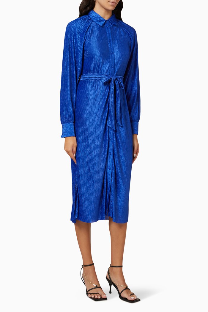 

Yasomira Shirt Dress in Recycled Polyester, Blue
