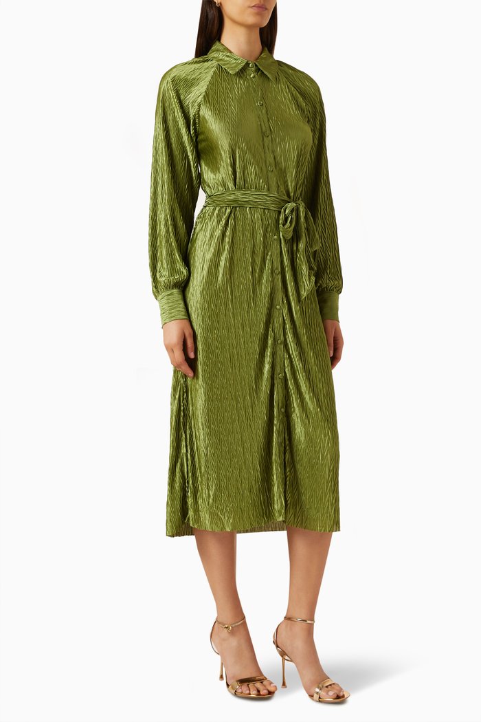 

Yasomira Shirt Dress in Recycled Polyester, Green