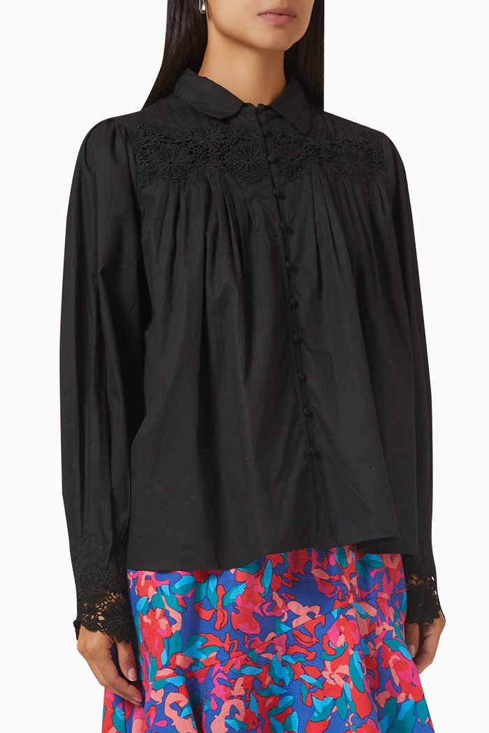 

Yasrivas Shirt in Organic Cotton, Black