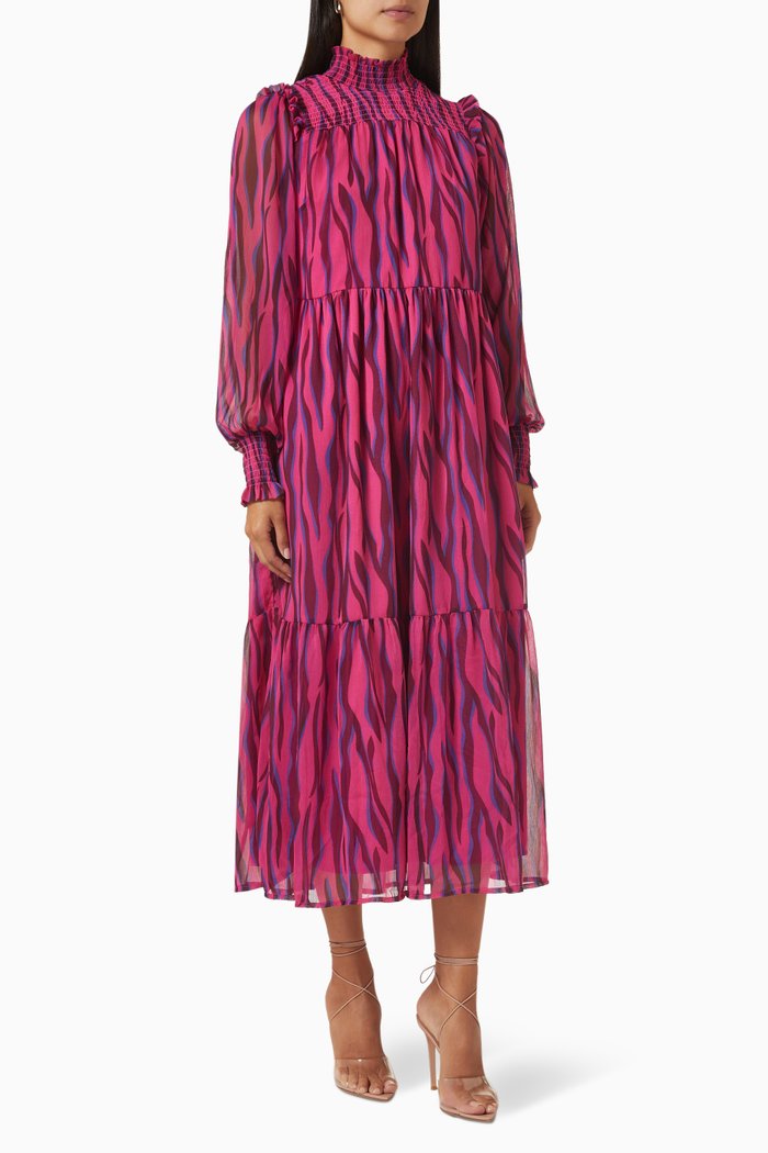 

Yasskino Midi Shirt Dress in Viscose, Pink