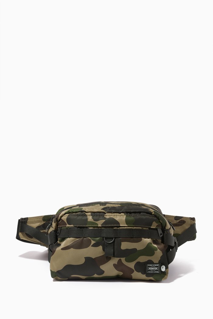 

x Porter 1st Camo Waist Bag in Nylon, Green